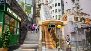 central mid levels escalators in hong kong