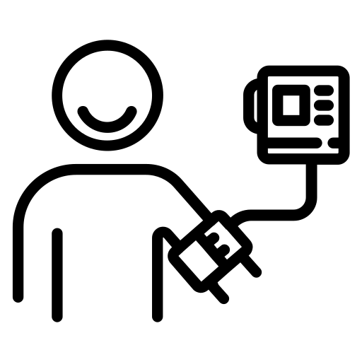 person getting saline treatment icon