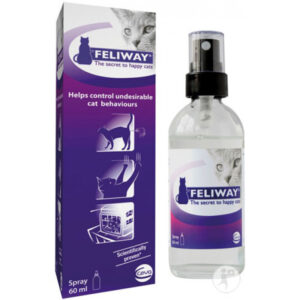 feliway spray to control undesirable cat behaviour.