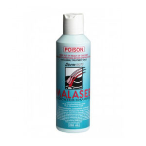 malaseb medicated shampoo which is poisonous and should be kept out of reach of childern