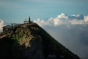 mount batur volcano in the indonesia