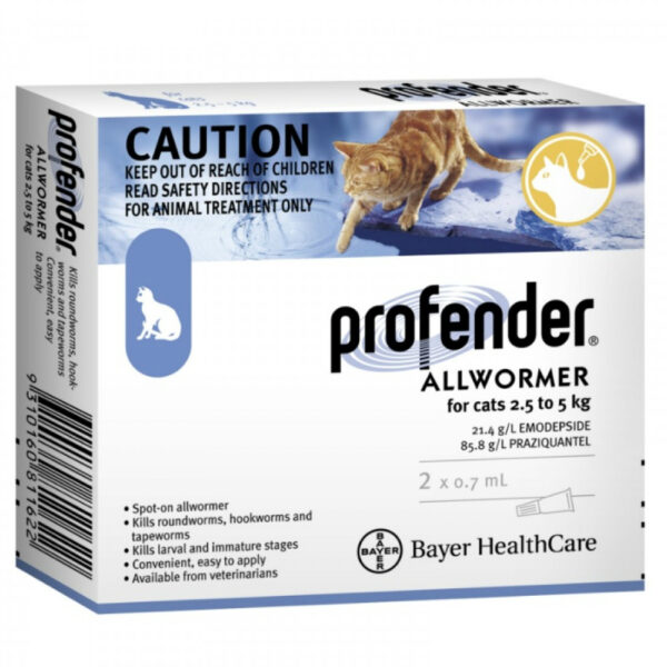 profender allwormer effective medicine to kill all worms in cat